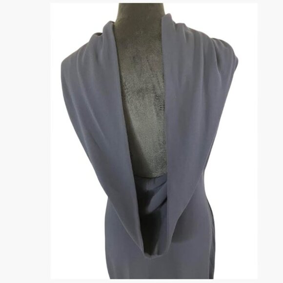 Vintage Ellen Tracy Sexy Backless Draped Sheath Body Hugging Dress Size 8  EUC - Picture 2 of 10